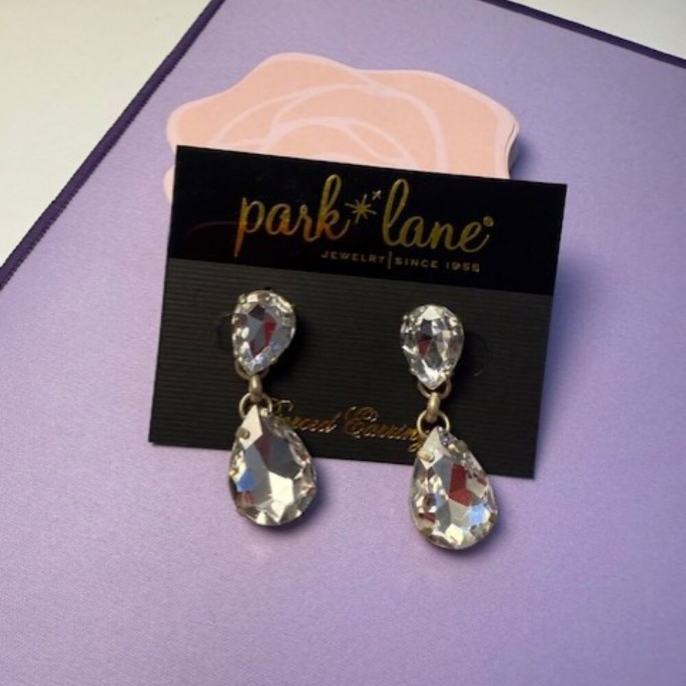 Park Lane Teardrop Crystal Earrings – Classic and Elegant Statement Jewelry